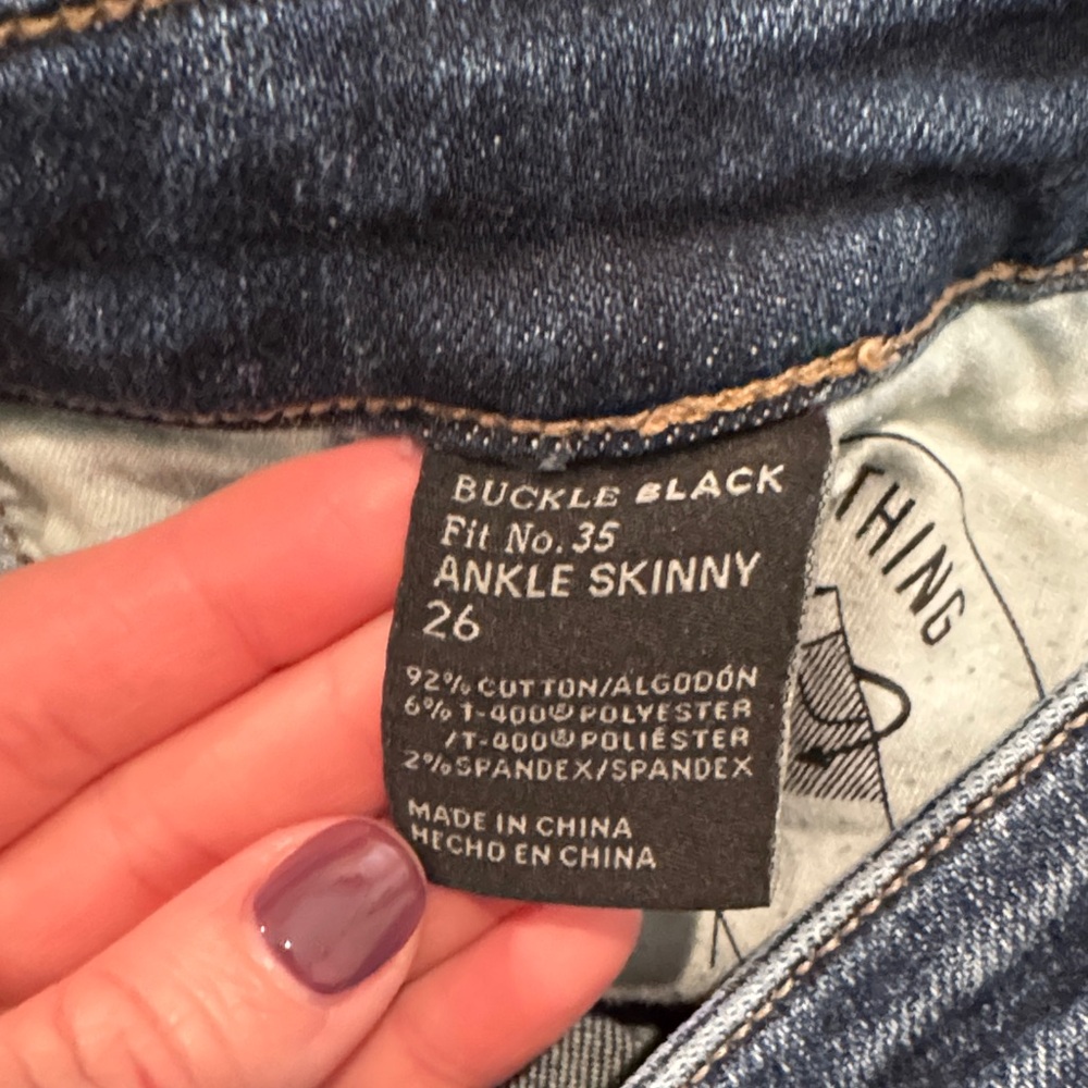 Buckle Black no.35 Dark Blue Distressed Women Jeans - Picture 3 of 3